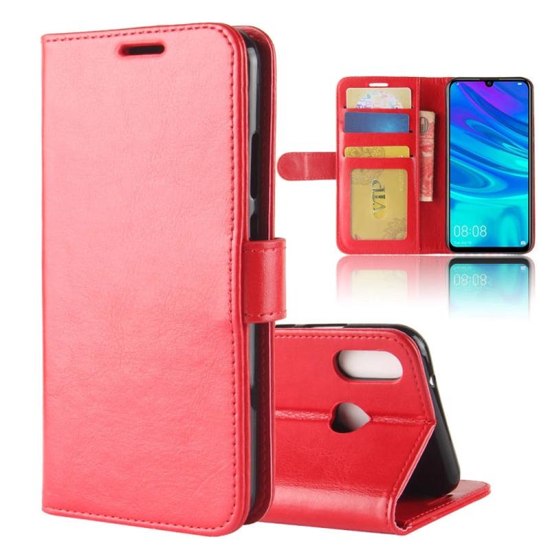 R64 Texture Single Fold Horizontal Flip Leather Case for Huawei P30 Lite, with Holder & Wallet & Card Slots & Photo Frame (Red)
