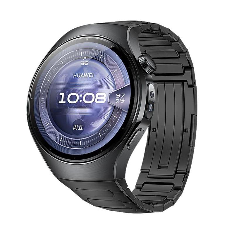 For Huawei Watch 5 46mm I-Shaped Titanium Alloy Metal Watch Band(Black)