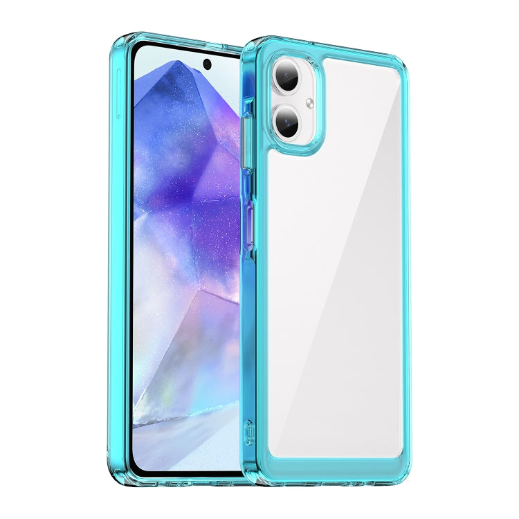 For Samsung Galaxy A06 4G Colorful Series Acrylic Hybrid TPU Phone Case(Transparent Blue)
