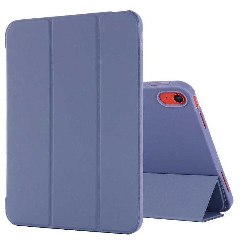 For iPad 2025 / 2022 Tri-fold Holder Tablet Leather Case(Lavender)