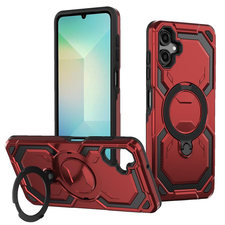 For Samsung Galaxy A06 5G / 4G Cooling MagSafe Holder Phone Case(Red)