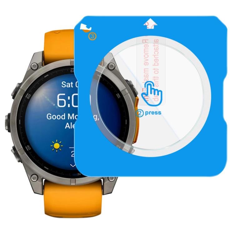 For Garmin Fenix 8 AMOLED 47mm imak Tempered Glass Watch Film, Self-positioning Version