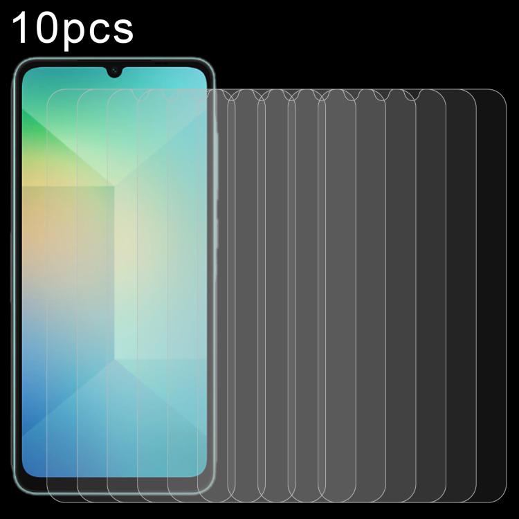 For Samsung Galaxy A06 5G 10pcs 0.26mm 9H 2.5D Tempered Glass Film