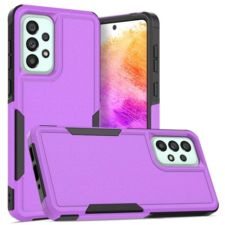 For Samsung Galaxy A73 5G 2 in 1 PC + TPU Phone Case(Purple)