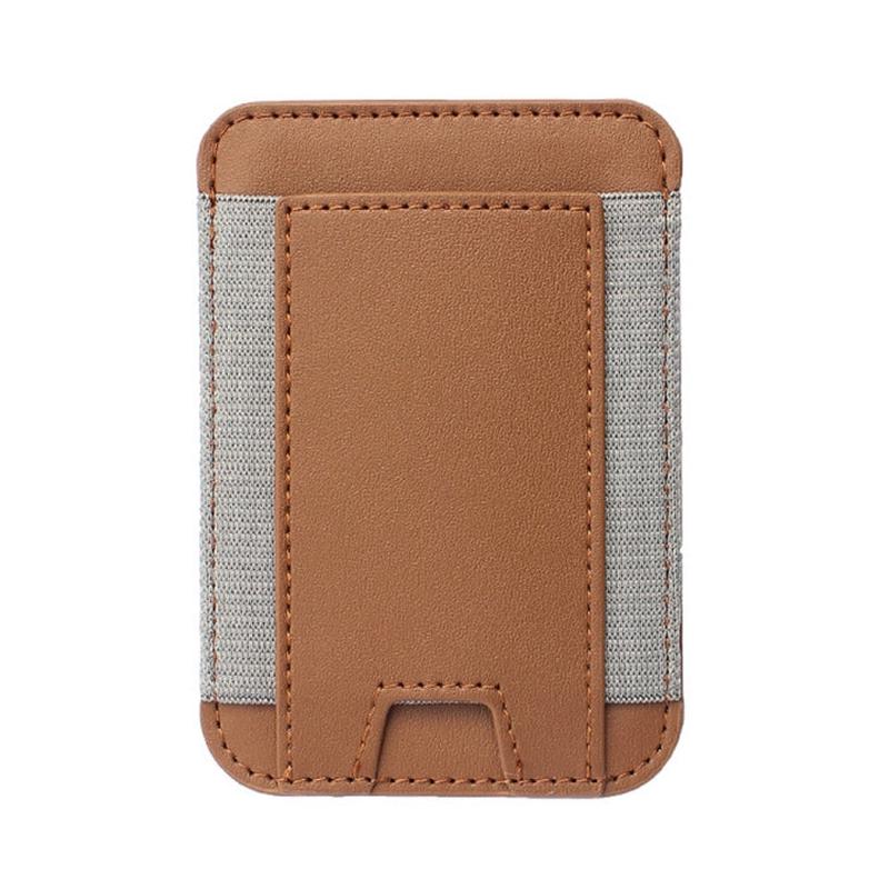 Mobile Phone MagSafe Wallet Elastic Retractable Card Holder(Saddle Brown)