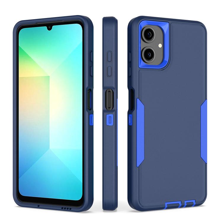 For Samsung Galaxy A06 4G Magnetic PC Hybrid TPU Phone Case(Royal Blue+Dark Blue)