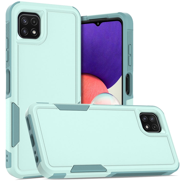 For Samsung Galaxy A22 5G 2 in 1 PC + TPU Phone Case(Light Green)