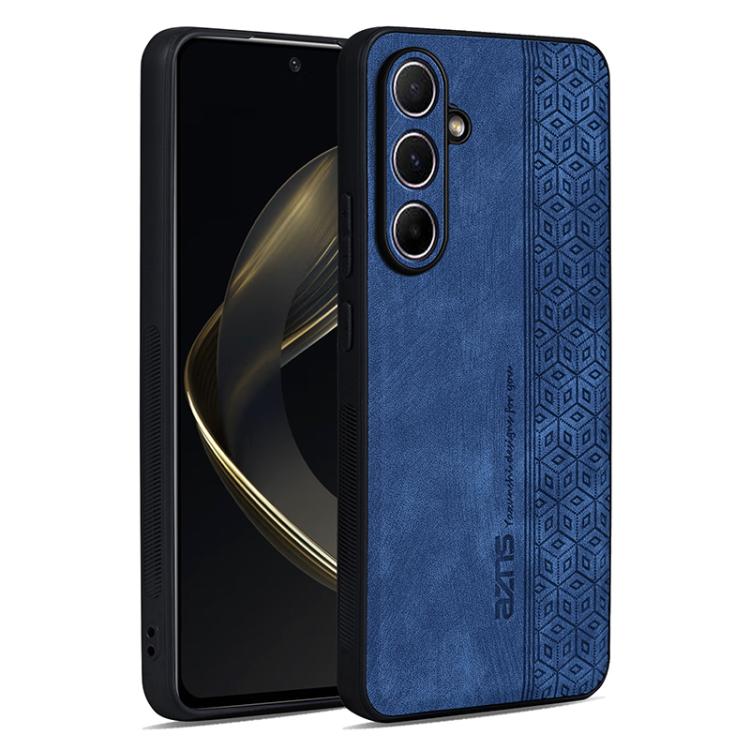 For Samsung Galaxy A36 5G AZNS 3D Embossed Skin Feel Phone Case(Sapphire Blue)