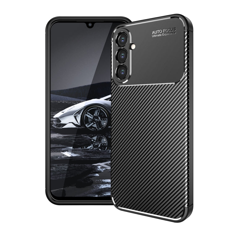 For Samsung Galaxy A14 5G Carbon Fiber Texture Shockproof TPU Phone Case(Black)
