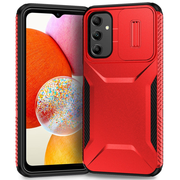 For Samsung Galaxy A14 5G Sliding Camshield Phone Case(Red)