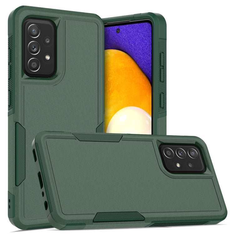 For Samsung Galaxy A52 5G 2 in 1 PC + TPU Phone Case(Dark Green)