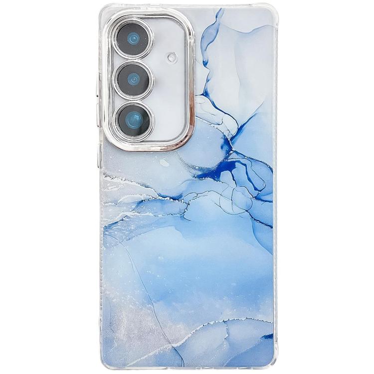 For Samsung Galaxy A16 5G Electroplated Marble Texture Phone Case(Blue M11)