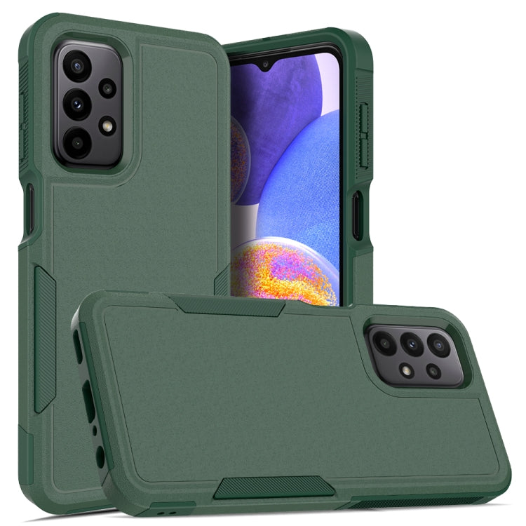 For Samsung Galaxy A23 4G / 5G 2 in 1 PC + TPU Phone Case(Dark Green)