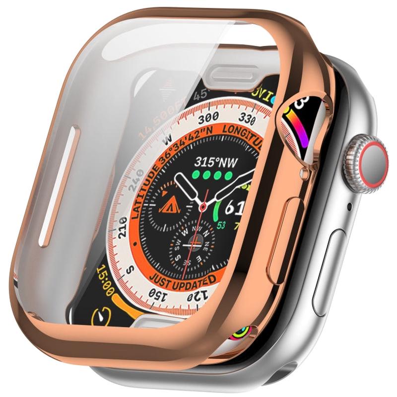 For Apple Watch Series 11 / 10 46mm All-inclusive Plating TPU Watch Case(Rose Gold)