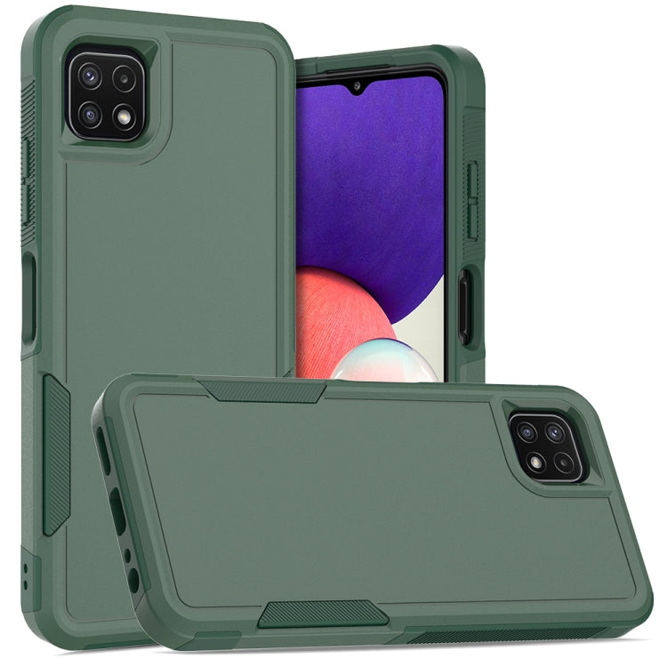 For Samsung Galaxy A22 5G 2 in 1 PC + TPU Phone Case(Dark Green)
