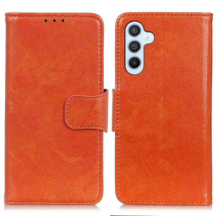 For Samsung Galaxy A16 5G Nappa Texture Horizontal Flip Leather Phone Case(Orange)
