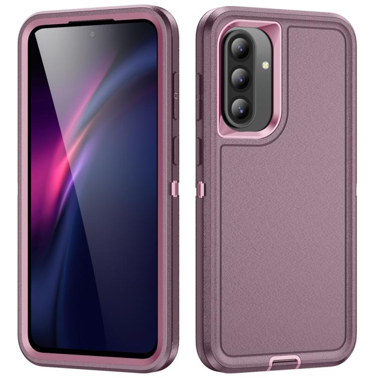 For Samsung Galaxy A36 5G Life Waterproof Rugged Phone Case(Purple + Pink)