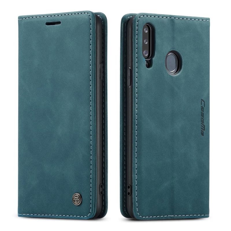 For Galaxy A20s CaseMe-013 Multifunctional Horizontal Flip Leather Case with Card Slot & Holder & Wallet(Blue)