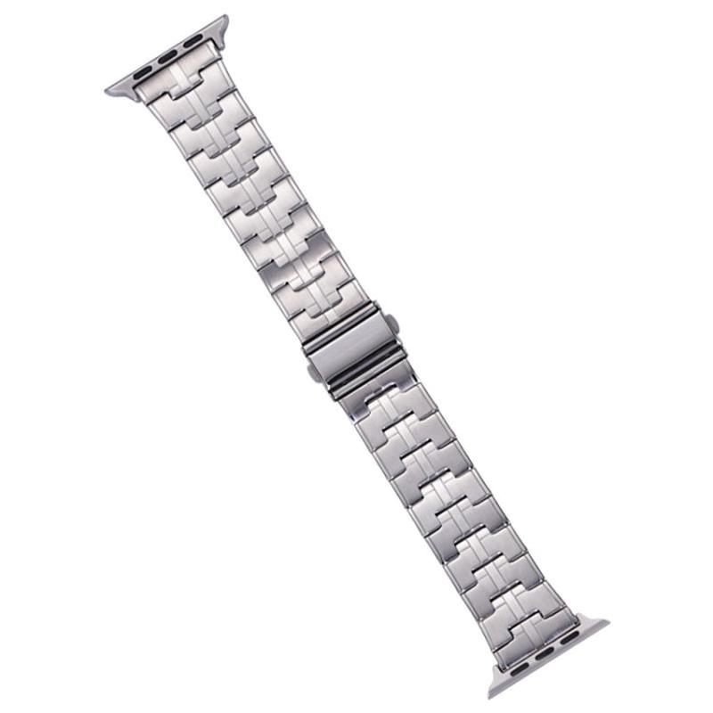 For Apple Watch Series 7 45mm Stainless Steel Watch Band(Silver)