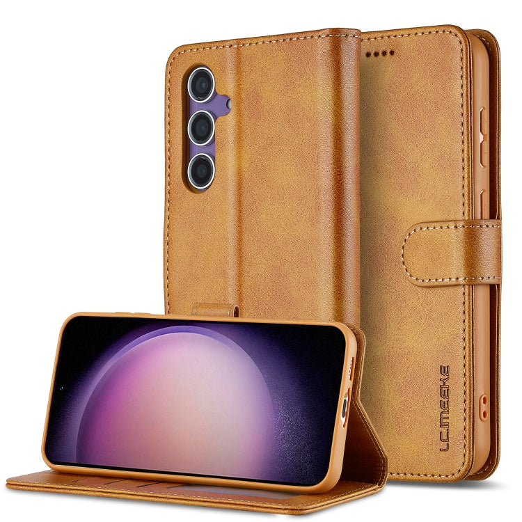 For Samsung Galaxy A16 5G LC.IMEEKE Calf Texture Leather Phone Case(Brown)