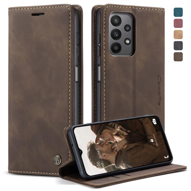 For Samsung Galaxy A23 CaseMe 013 Multifunctional Horizontal Flip Leather Phone Case(Coffee)