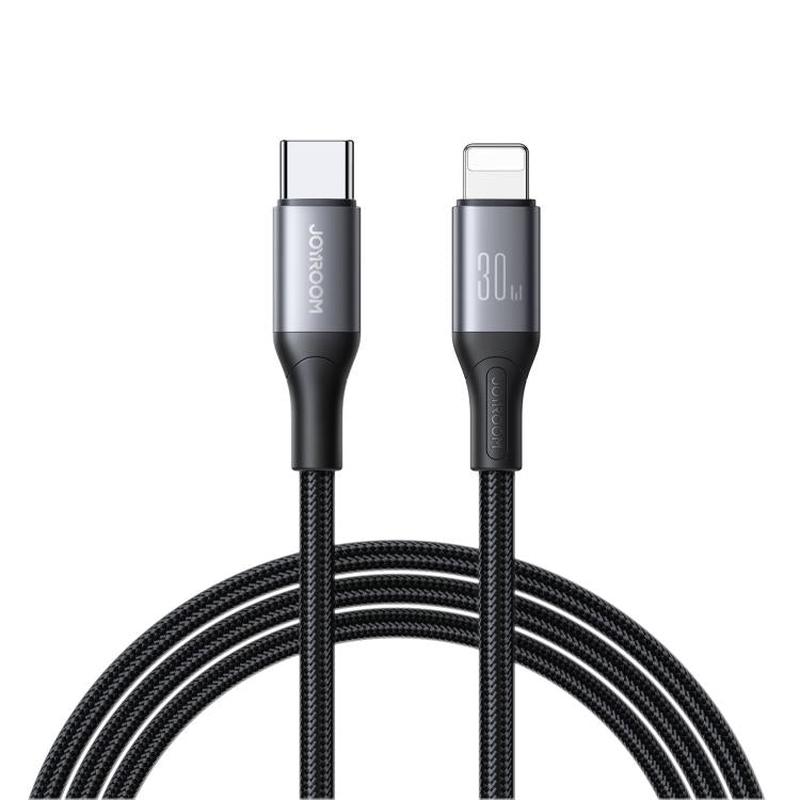 JOYROOM S-A28 Flash Series 60W 480Mbps Fast Charging Data Cable, Type-C to 8 Pin Cable, Length: 2m(Black)