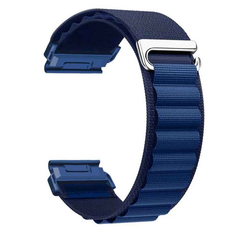 For Gamin 26mm Quick Release Nylon Watch Band(Dark Blue)