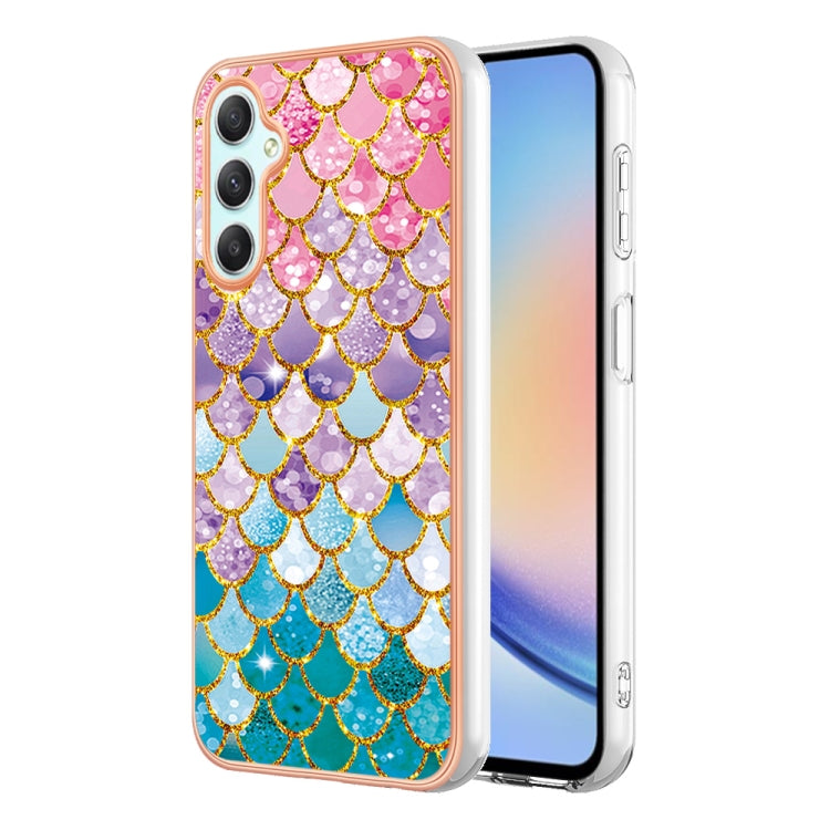 For Samsung Galaxy A25 5G Electroplating IMD TPU Phone Case(Colorful Scales)