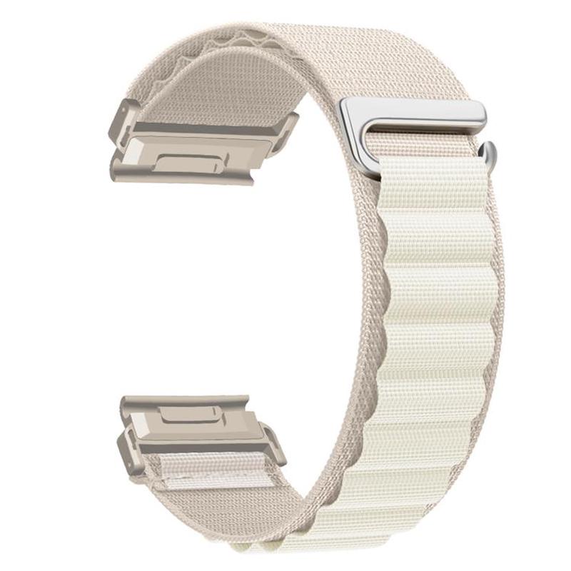 For Gamin 22mm Quick Release Nylon Watch Band(Vintage White)