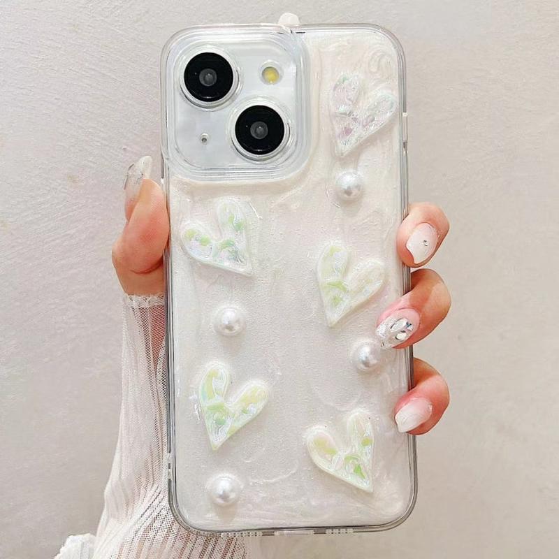 For iPhone 15 Cream Gum Decoden TPU Phone Case(Love)