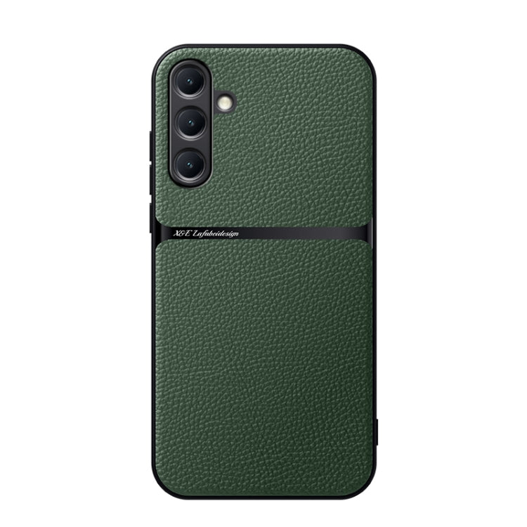 For Samsung Galaxy A16 5G Litchi Leather Magnetic Full Coverage Shockproof Phone Case(Green)