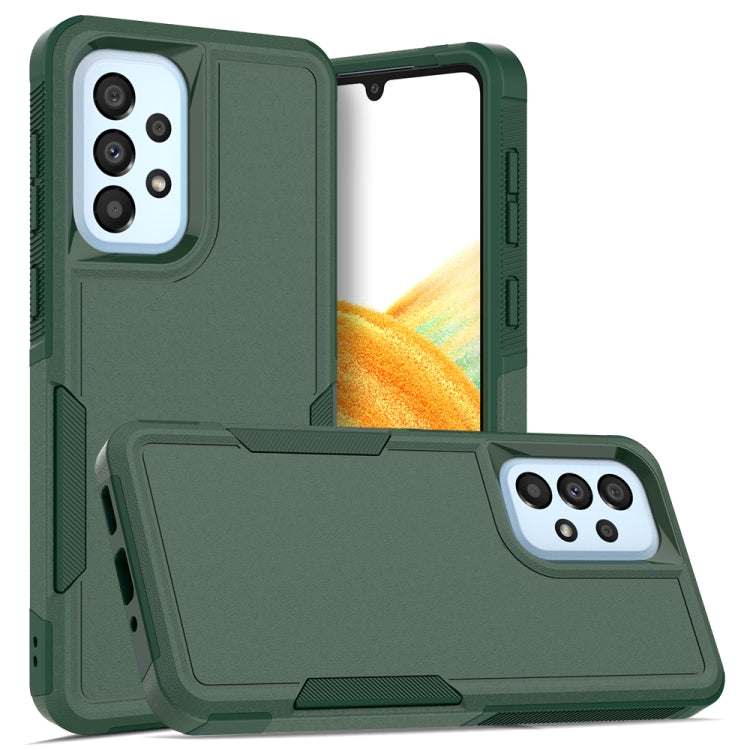 For Samsung Galaxy A33 5G 2 in 1 PC + TPU Phone Case(Dark Green)