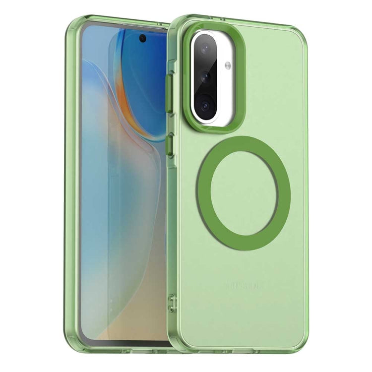 For Samsung Galaxy A36 5G Candy Magsafe PC Hybrid TPU Phone Case(Green)
