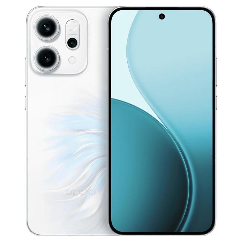 OPPO Reno14 AI Phone, 16GB+256GB, Screen Fingerprint, 6.59 inch ColorOS 15.0 Dimensity 8350 Octa Core, NFC, OTG, Network: 5G (White)