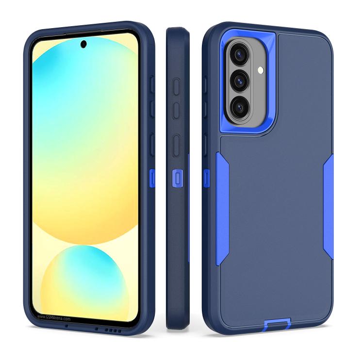 For Samsung Galaxy A36 Magnetic PC Hybrid TPU Phone Case(Royal Blue+Dark Blue)