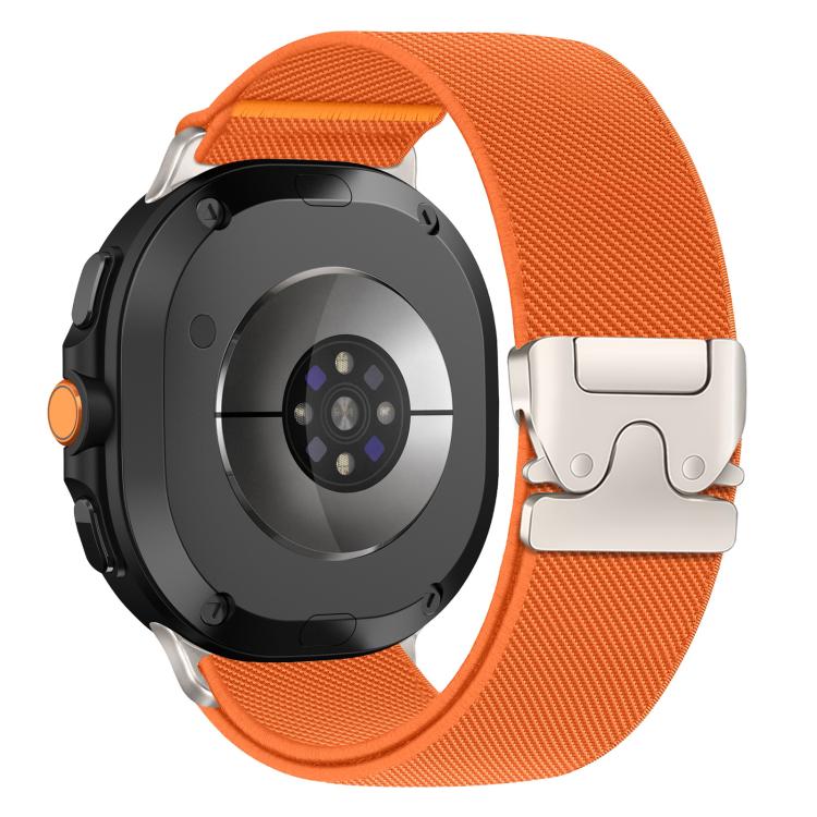 For Samsung Galaxy Watch8 / Watch8 Classic xDfind Parachute Buckle Stretch Nylon Watch Band(Orange)