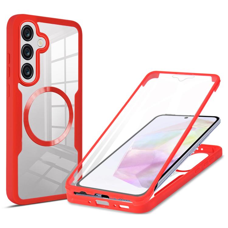 For Samsung Galaxy A36 / A56 5G CD Texture MagSafe Phone Case(Red)