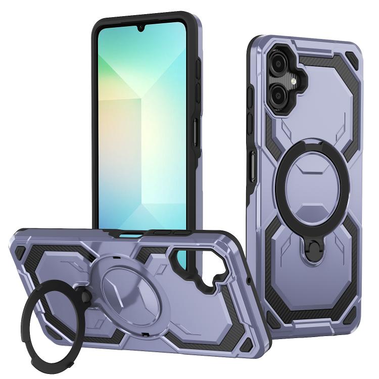 For Samsung Galaxy A06 5G / 4G Cooling MagSafe Holder Phone Case(Light Blue)