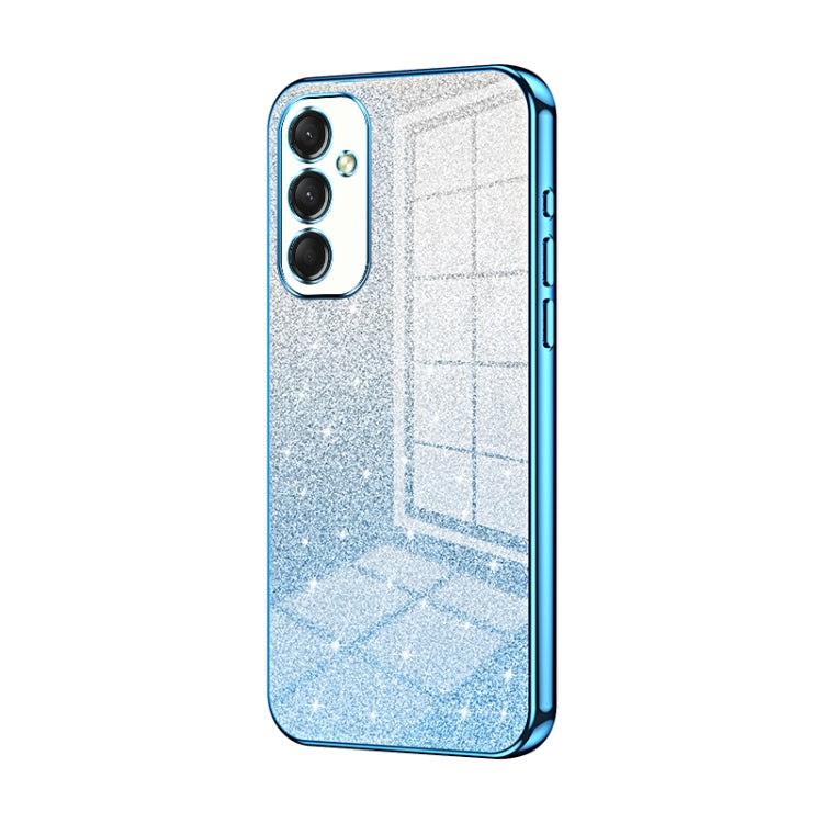 For Samsung Galaxy A16 5G Gradient Glitter Powder Electroplated Phone Case(Blue)
