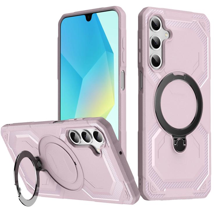 For Samsung Galaxy A16 5G / A26 5G Frosted MagSafe Holder Phone Case(Pink)