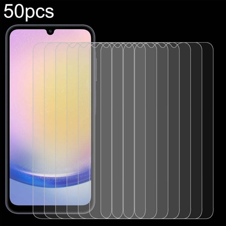 For Samsung Galaxy A26 5G / M16 5G 50pcs 0.26mm 9H 2.5D Tempered Glass Film