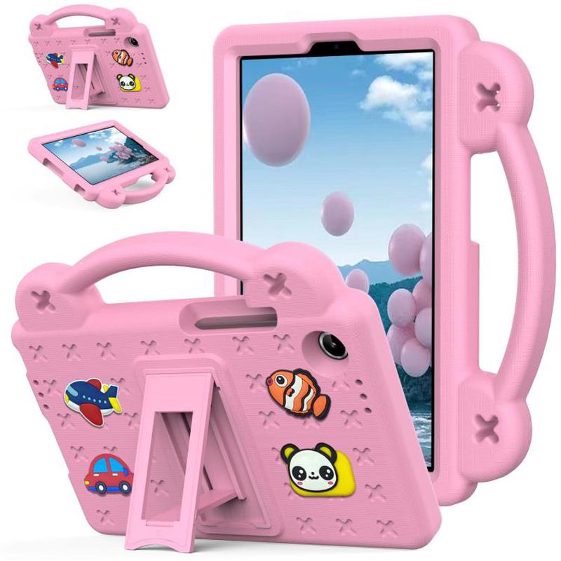 For Lenovo Tab One 8.7 2025 / K9 Handle Kickstand Children EVA Shockproof Tablet Case(Pink)