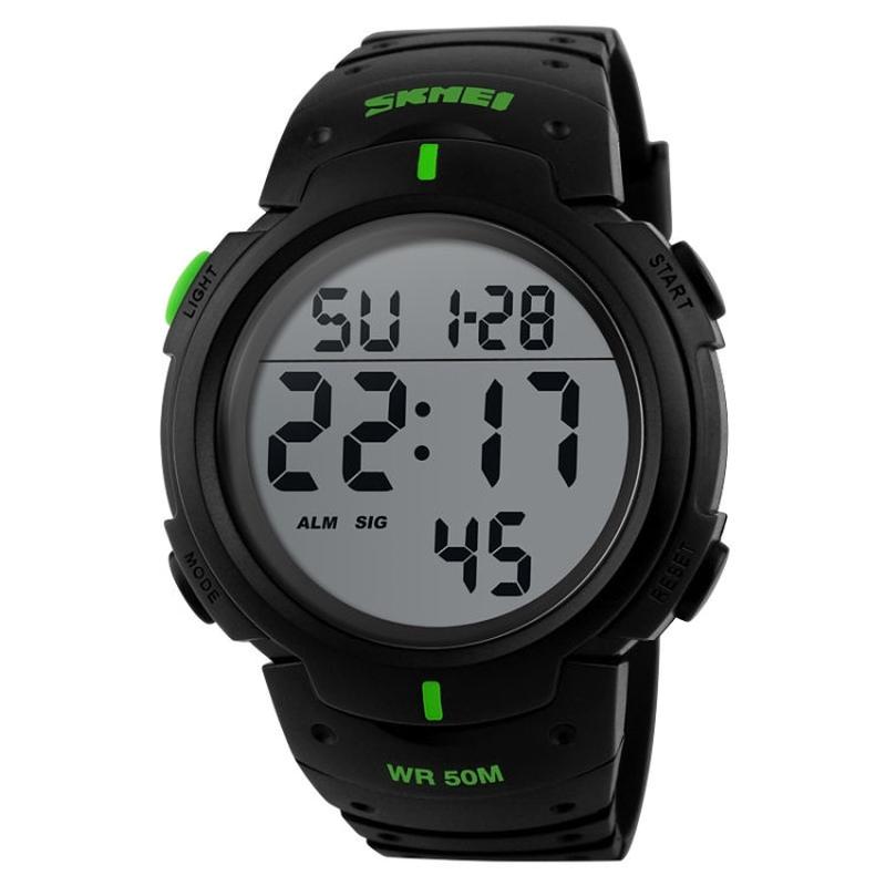 SKMEI 1068 Men Waterproof Outdoor Sports Digital Watch Student Fashion Watch(Green)