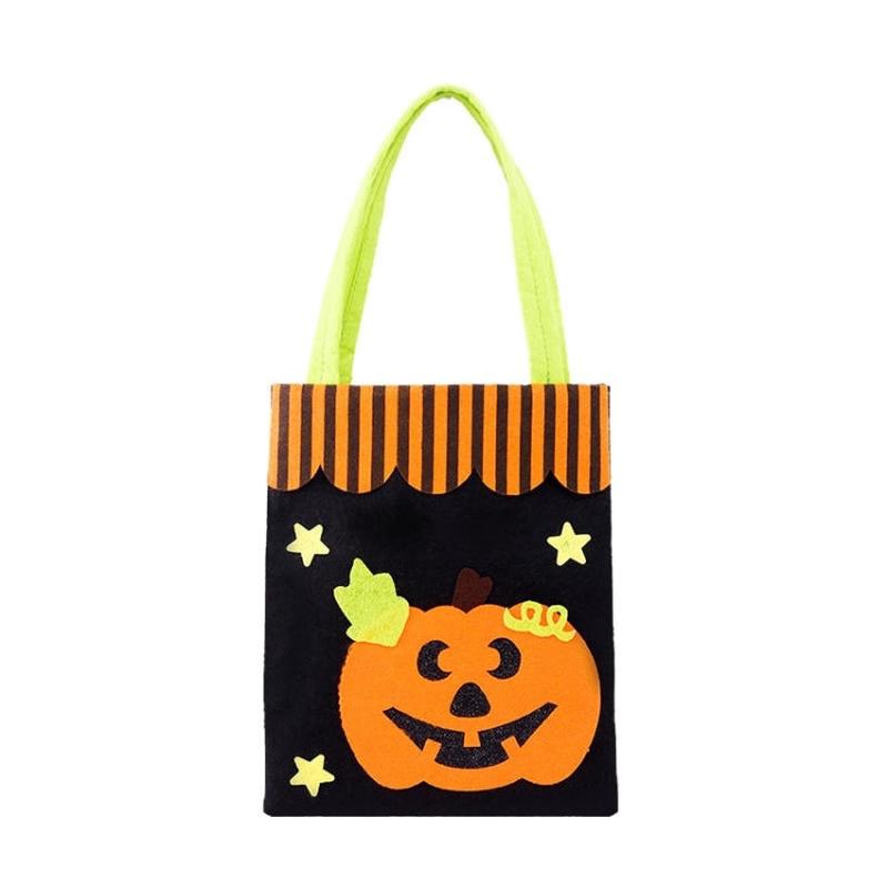 Halloween Non-woven Gift Candy Bag Cartoon Holiday Decoration Props(Pumpkin)