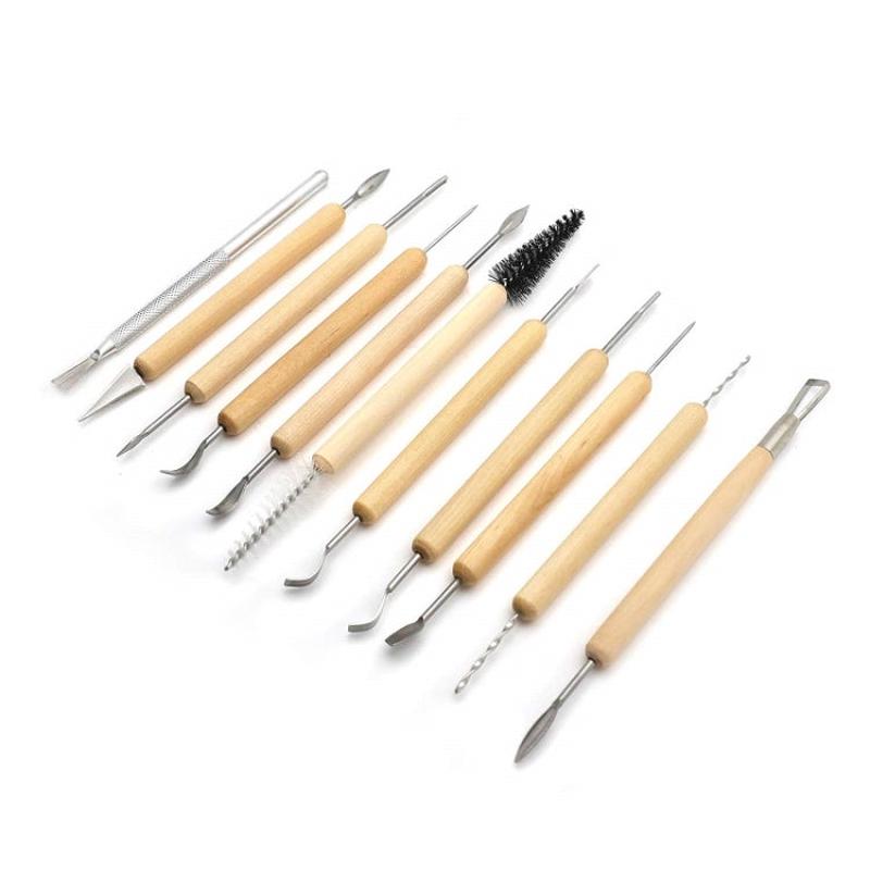 11pcs/set 11pcs/set Soft Clay DIY Wooden Knife Tools