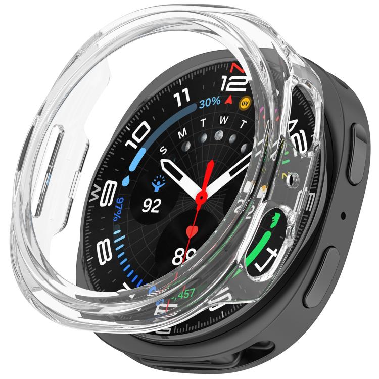 For Samsung Galaxy Watch 8 44mm Half Coverage Hollow PC Watch Cover(Transparent)