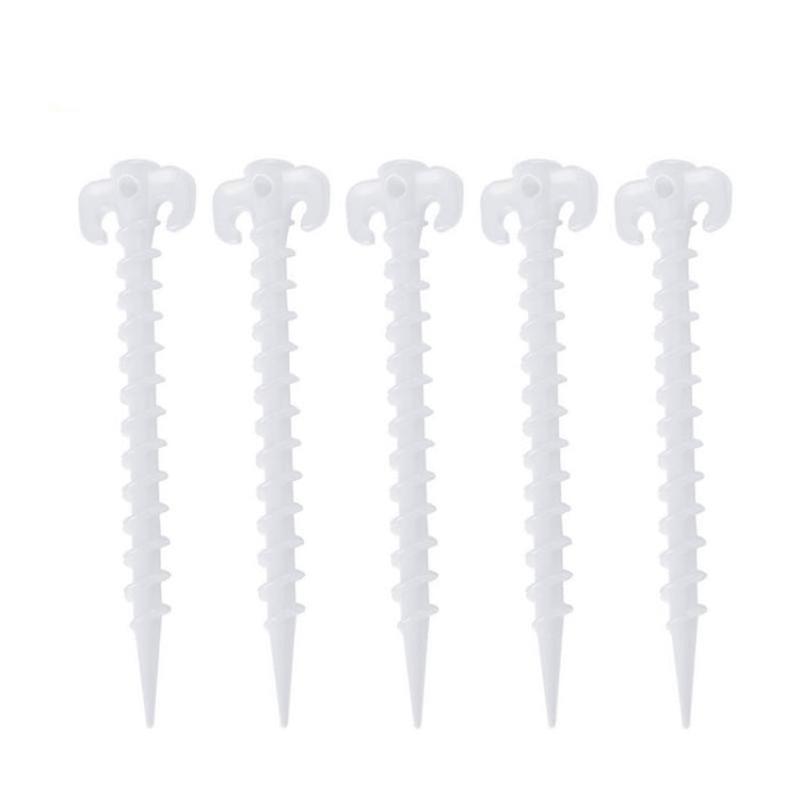 10 PCS/Set Luminous Camping Canopy Tent Ground Screw Pegs Horn Nails Outdoor Climbing Tent Plastic Nails Tent Accessories