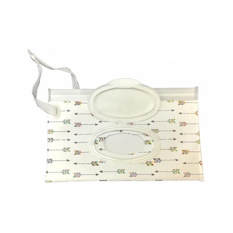 Portable Pouch Clutch Outdoor Carrying Bag Reusable Refillable EVA Towel Slim Paper Wet Wipe Bag, Size: 22.3x13.5+2.5cm(Arrow)