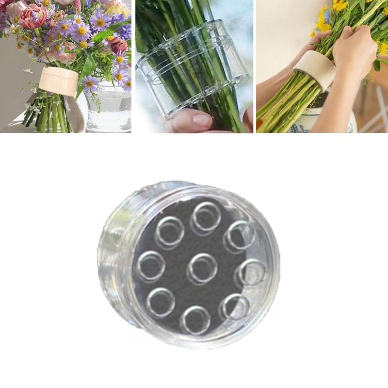 Spiral Ikebana Stem Holder for Vases DIY Bouquet Twister Flower Arrangement Holder, Size: Small(Transparent)