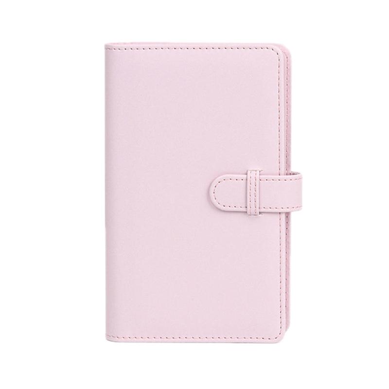 108-Piece Multifunctional 3 Inch Photo Ticket Credit Card Storage Book, Color: Light Cherry Pink